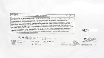 ConMed 9718 Shoulder Cannula Set Without Fenestrations 5.5mm I.D. x 70mm